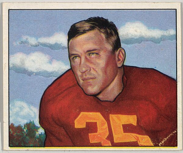 Card Number 29, Bill Dudley, Halfback, Washington Redskins, from the Bowman Football series (R407-2) issued by Bowman Gum, Issued by Bowman Gum Company, Commercial color lithograph 