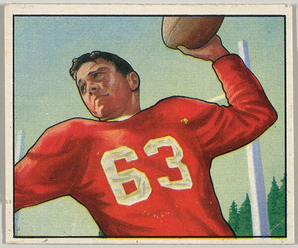 Issued by Bowman Gum Company, Card Number 36, Frank Albert, Quaterback, San  Francisco 49ers, from the Bowman Football series (R407-2) issued by Bowman  Gum