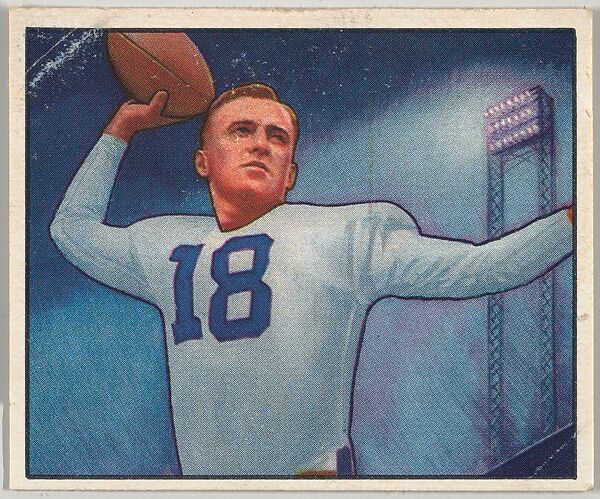 Card Number 48, John Rauch, Quarterback, New York Yanks, from the Bowman Football series (R407-2) issued by Bowman Gum, Issued by Bowman Gum Company, Commercial color lithograph 