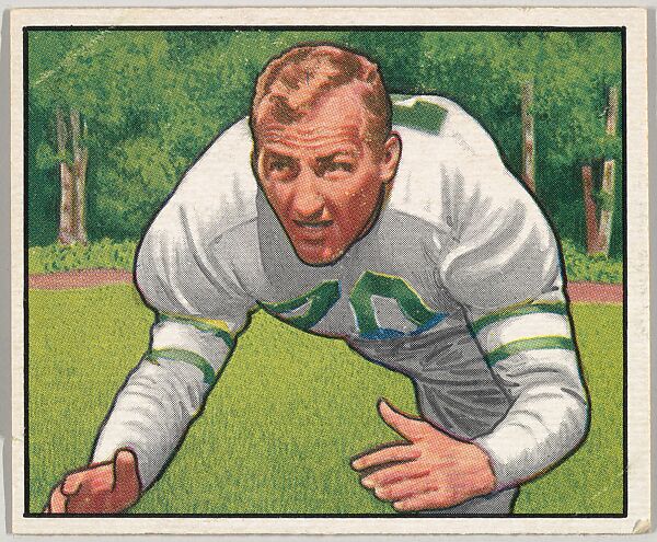 Card Number 59, Al Wistert, Tackle, Philidelphia Eagles, from the Bowman Football series (R407-2) issued by Bowman Gum, Issued by Bowman Gum Company, Commercial color lithograph 