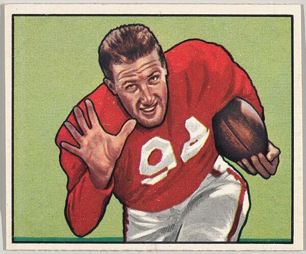 Card Number 108, Verl Lillywhite, Fullback, San Francisco 49ers, from the Bowman Football series (R407-2) issued by Bowman Gum, Issued by Bowman Gum Company, Commercial color lithograph 