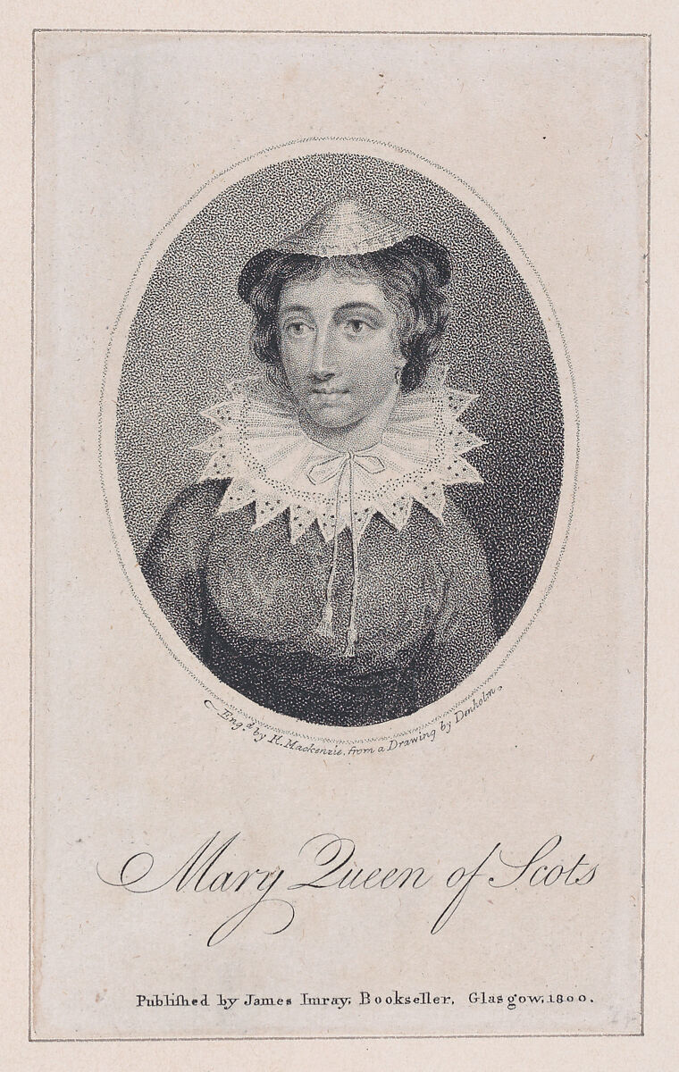 Mary, Queen of Scots, K. Mackenzie (British, active 1802–19), Stipple engraving 