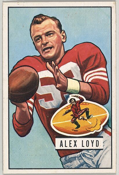 Card Number 31, Alex Lyod, End, San Francisco 49ers, from the Bowman Football series (R407-3) issued by Bowman Gum, Issued by Bowman Gum Company, Commercial color lithograph 