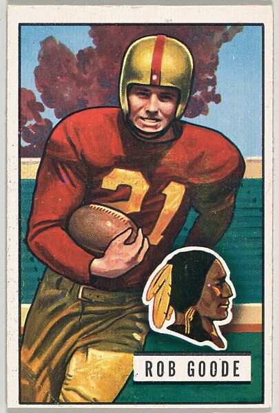 Card Number 36, Rob Goode, Fullback, Washington Redskins, from the Bowman Football series (R407-3) issued by Bowman Gum, Issued by Bowman Gum Company, Commercial color lithograph 
