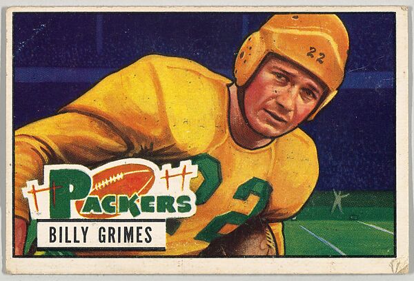 Issued by Bowman Gum Company  Card Number 53, Billy Grimes