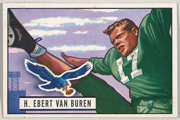 Issued by Bowman Gum Company, Card Number 95, Tommy Thompson, Quarterback,  Philadelphia Eagles, from the Bowman Football series (R407-2) issued by  Bowman Gum