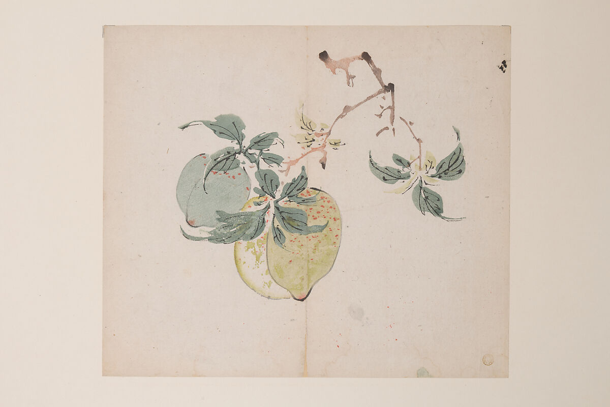 Page from the Ten Bamboo Studio Manual of Painting and Calligraphy, Hu Zhengyan , and others Chinese, Leaf from a printed book; ink and color on paper, China