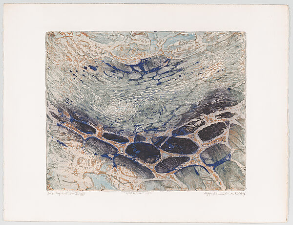 Whirlpool, Krishna Reddy (American, born India 1925–2018 New York), Mixed color intaglio 