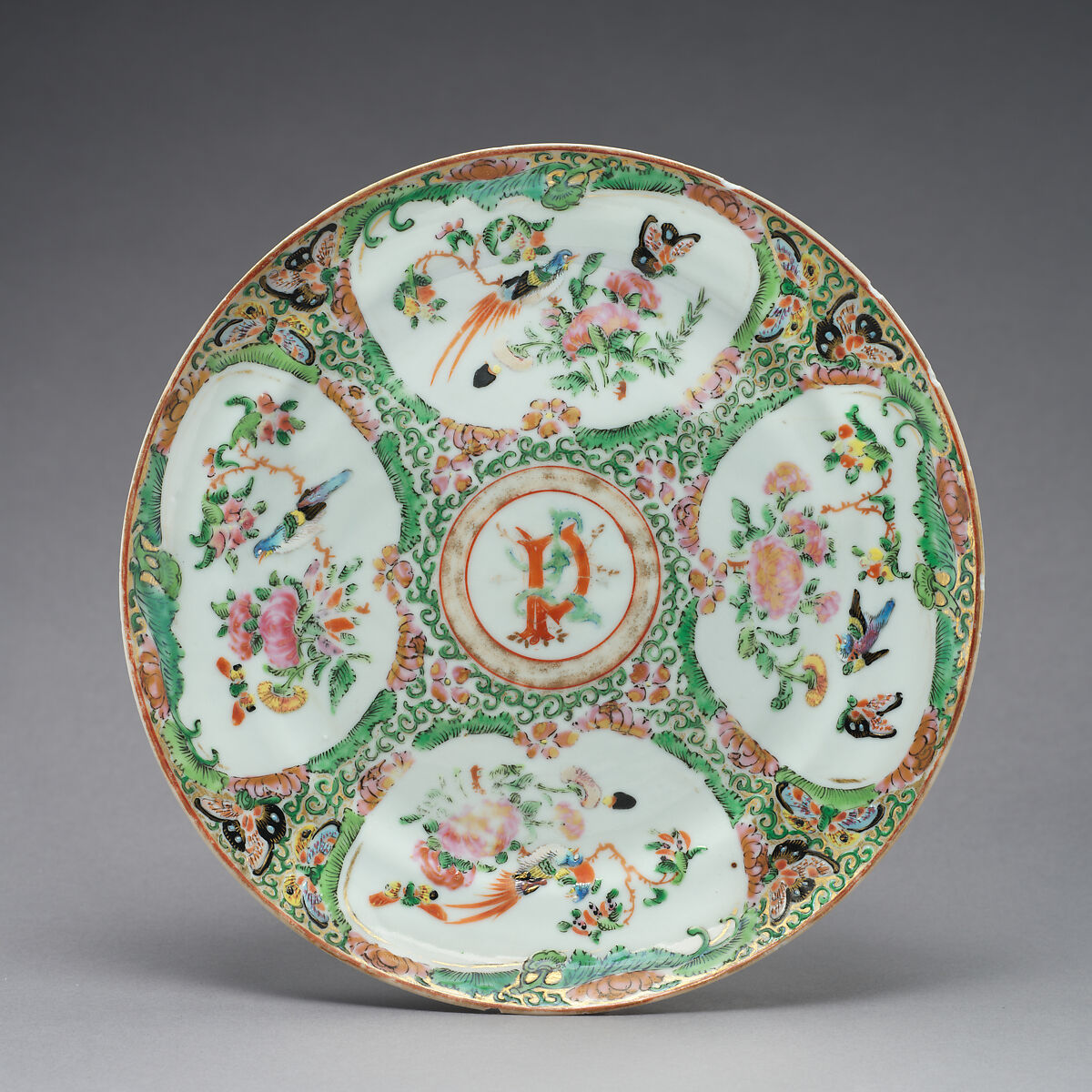 Plate, Porcelain, Chinese, for American market 