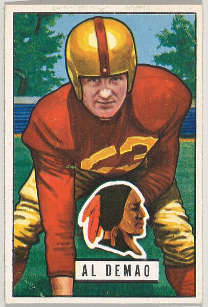 Card Number 143, Al Demao, Washington Redskins, from the Bowman Football series (R407-3) issued by Bowman Gum, Issued by Bowman Gum Company, Commercial color lithograph 