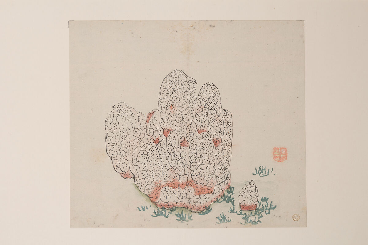 Page from the Ten Bamboo Studio Manual of Painting and Calligraphy, Illustrated by Hu Zhengyan (Chinese, 1584/5–1673/4)  , and tohers, Individual leaf from a printed book; ink and color on paper, China 