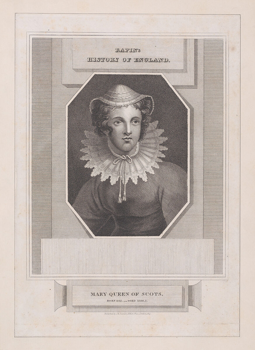 Mary, Queen of Scots (from "Select Biography: Containing Instructive and Entertaining Accounts of the Lives, Characters, and Actions of the Most Eminent Persons of All Ages and All Countries"), T. Clerk (British, active Edinburgh, Scotland early 19th century), Stipple and engraving