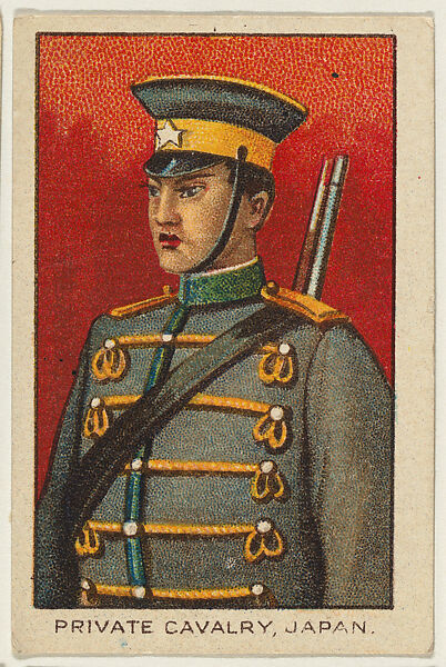 Private Cavalry, Japan, from the Military series (T79) issued by the American Tobacco Company, Issued by American Tobacco Company, Commercial color lithograph 