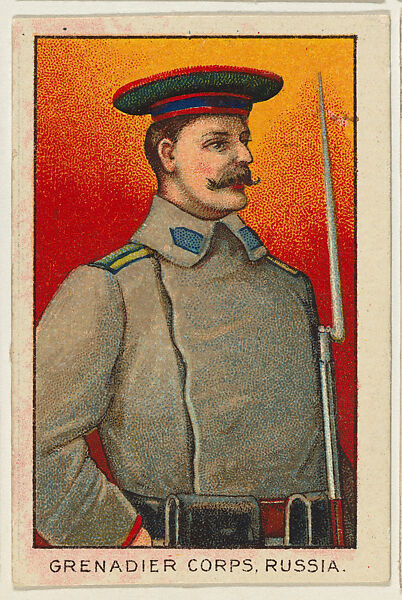 Grenadier Corps, Russia, from the Military series (T79) issued by the American Tobacco Company, Issued by American Tobacco Company, Commercial color lithograph 