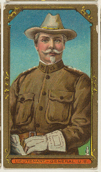 Lieutenant General, United States (Khaki), from the Military series (T80) issued by the American Tobacco Company, Issued by American Tobacco Company, Commercial color lithograph