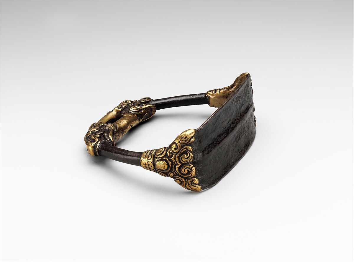 Stirrup, Iron, copper alloy (brass), Tibetan or Mongolian