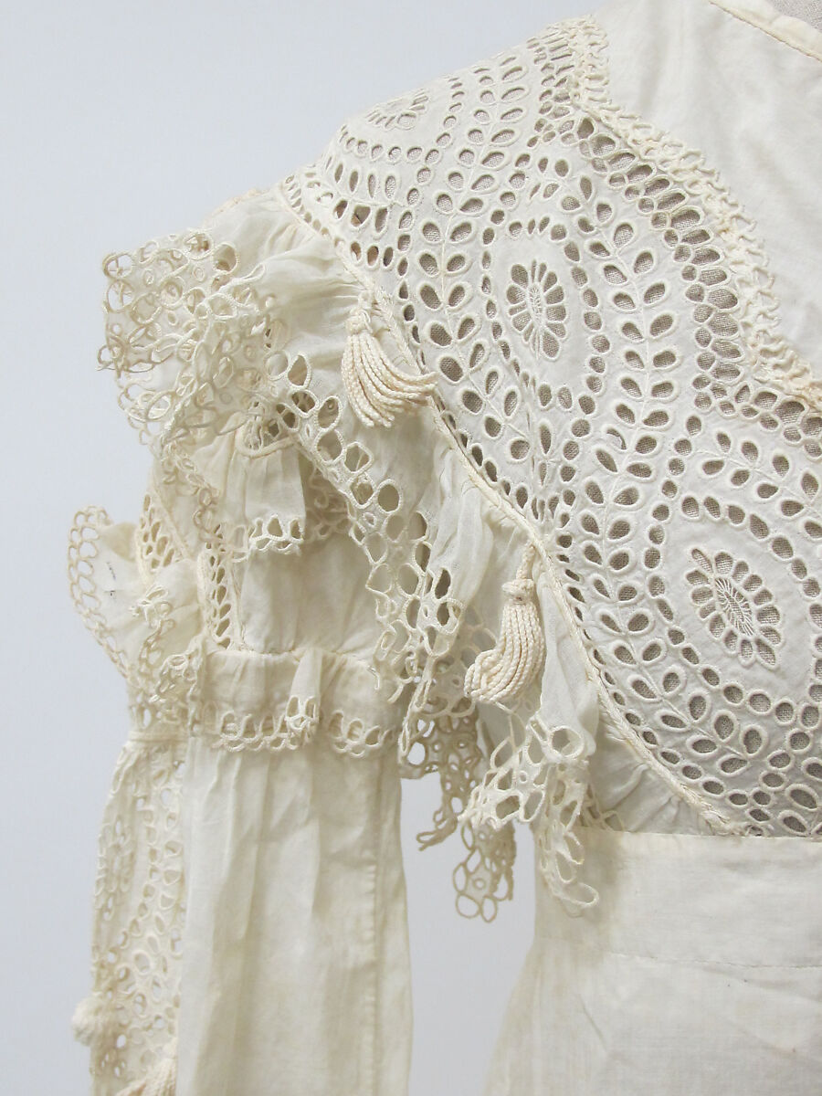 Dress, cotton, linen, probably British