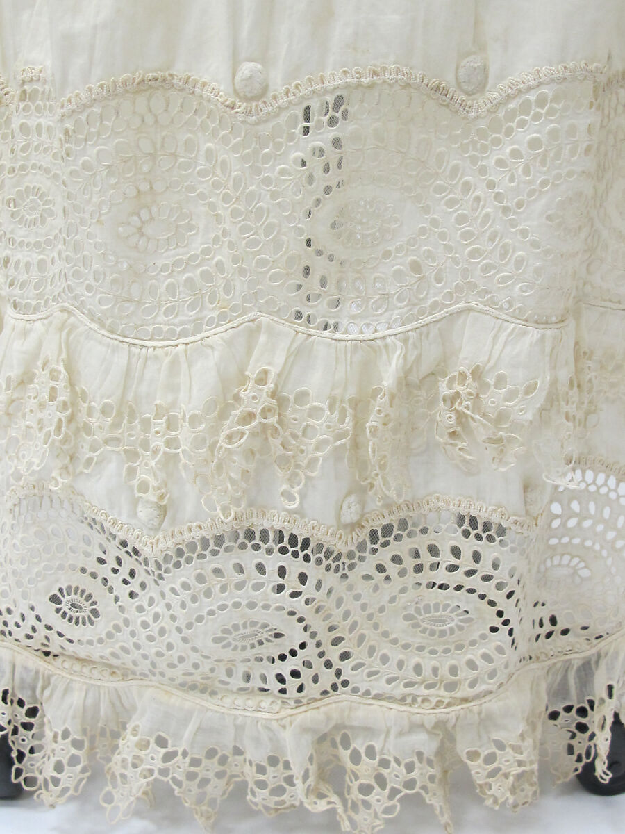 Dress, cotton, linen, probably British