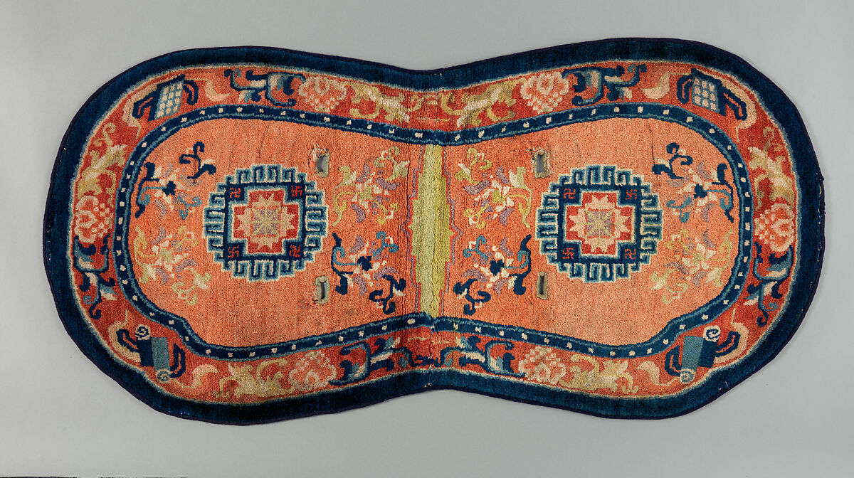 Saddle Rug, Wool, cotton, Inner Mongolian, probably Baotou 