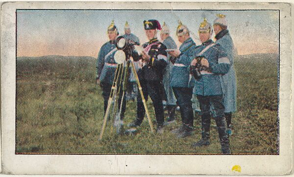 Card No. 54, Crown Prince's Own Heliographer Sending Despatches, from the World War I Scenes series (T121) issued by Sweet Caporal Cigarettes, Issued by American Tobacco Company, Photolithograph 