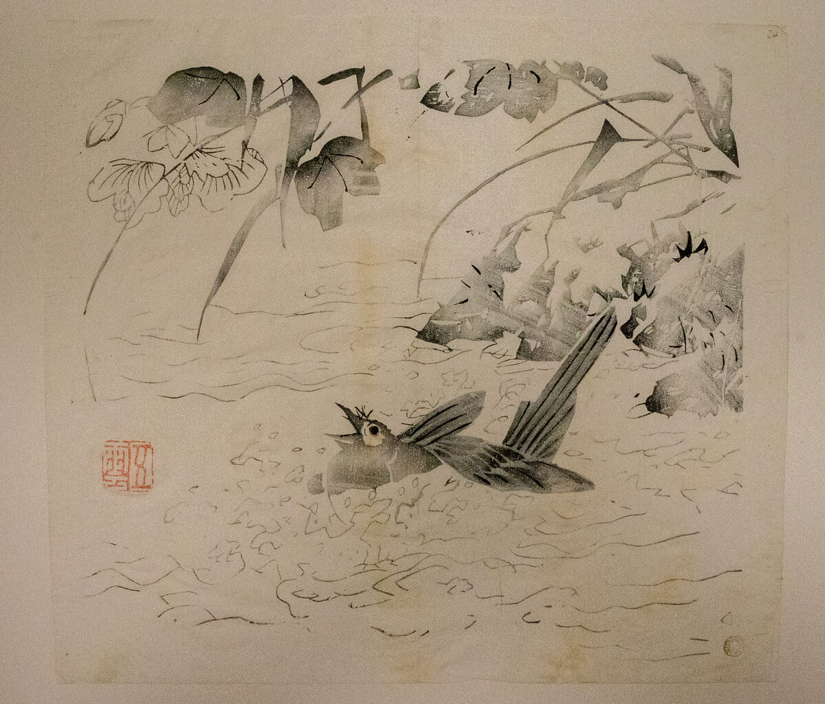 Page from Shi Zhu Zhai, Polychrome woodblock print; ink and color on paper, China 