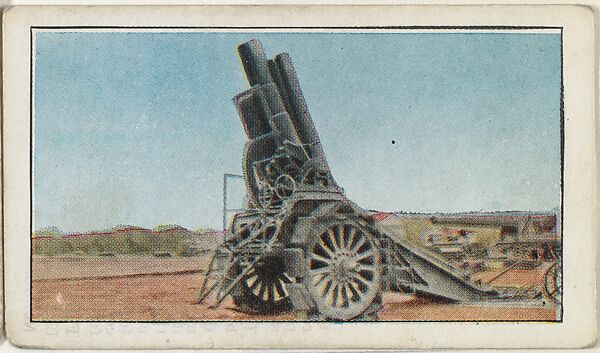 Card No. 80, The Great Krupp Siege Guns Used by Germans to Bombard Cities, from the World War I Scenes series (T121) issued by Sweet Caporal Cigarettes, Issued by American Tobacco Company, Photolithograph 