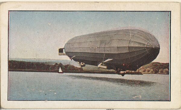 Card No. 103, German Dirigible "Hansa" Arriving at Potsdam Harbor, from the World War I Scenes series (T121) issued by Sweet Caporal Cigarettes, Issued by American Tobacco Company, Photolithograph 
