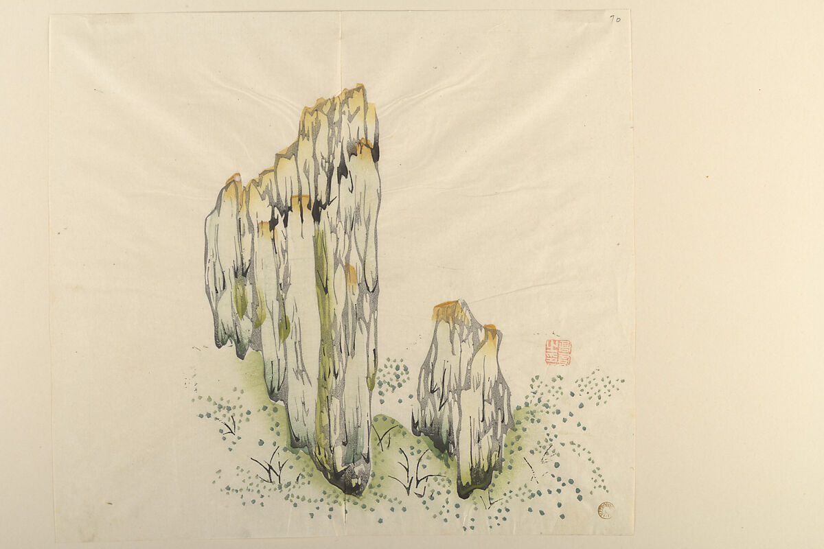 Page from Shi Zhu Zhai, Polychrome woodblock print; ink and color on paper, China 