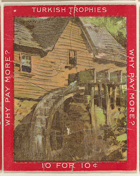 Water Wheel House, from the Jigsaw Puzzle Pictures series (T76) issued by Turkish Trophies Cigarettes, Issued by Turkish Trophies Cigarettes, Commercial color lithograph 