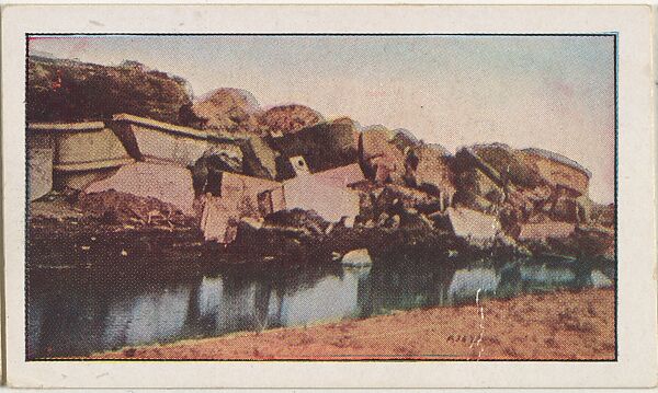 Card No. 125, Starbrouck Fort After Its Destruction by Belgians to Prevent Falling Into German Hands, from the World War I Scenes series (T121) issued by Sweet Caporal Cigarettes, Issued by American Tobacco Company, Photolithograph 