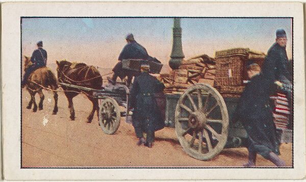 Card No. 138, Moving the Seat of Belgian Government from Antwerp to France, from the World War I Scenes series (T121) issued by Sweet Caporal Cigarettes, Issued by American Tobacco Company, Photolithograph 