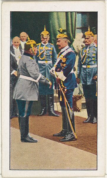 Card No. 164, First Picture of the Kaiser Received in the United States Since the Declaration of War, from the World War I Scenes series (T121) issued by Sweet Caporal Cigarettes, Issued by American Tobacco Company, Photolithograph 