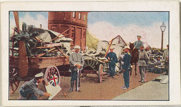 Card No. 153, Russian Aeroplane Captured by Gen. Von Hindenberg, from the World War I Scenes series (T121) issued by Sweet Caporal Cigarettes, Issued by American Tobacco Company, Photolithograph 