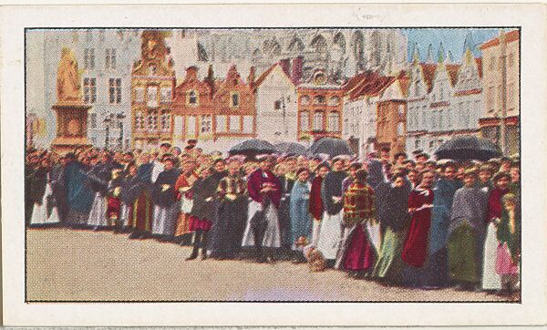 Card No. 155, The Bread Line in Malines, from the World War I Scenes series (T121) issued by Sweet Caporal Cigarettes, Issued by American Tobacco Company, Photolithograph 