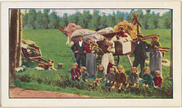 Card No. 163, Homeless Belgians Whose Homes Were Razed to Give Free Sweep to Guns of Forts, from the World War I Scenes series (T121) issued by Sweet Caporal Cigarettes, Issued by American Tobacco Company, Photolithograph 
