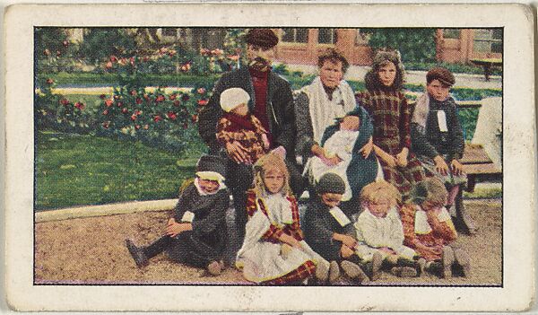Card No. 169, Belgian Refugees at the Alexander Palace, London, from the World War I Scenes series (T121) issued by Sweet Caporal Cigarettes, Issued by American Tobacco Company, Photolithograph 