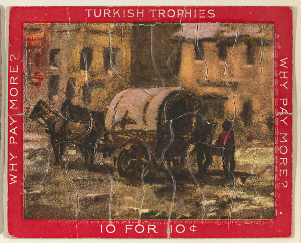 Padded Wagon, from the Jigsaw Puzzle Pictures series (T76) issued by Turkish Trophies Cigarettes, Issued by Turkish Trophies Cigarettes, Commercial color lithograph 