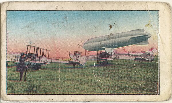 Card No. 184, Part of Great Britain's Flying Squadron, from the World War I Scenes series (T121) issued by Sweet Caporal Cigarettes, Issued by American Tobacco Company, Photolithograph 