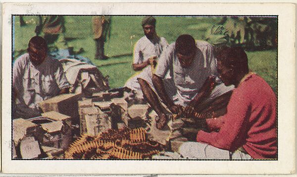 Card No. 197, Indian Troops in France, from the World War I Scenes series (T121) issued by Sweet Caporal Cigarettes, Issued by American Tobacco Company, Photolithograph 