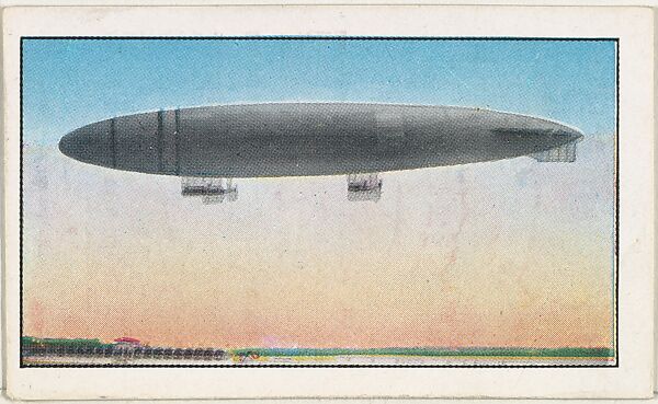 Card No. 200, German War Zeppelin Returning to Johannisthal, from the World War I Scenes series (T121) issued by Sweet Caporal Cigarettes, Issued by American Tobacco Company, Photolithograph 