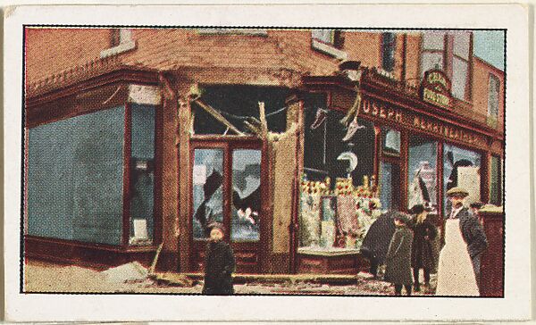 Card No. 214, First Photos From Scarborough Showing Ruins Caused by German Bombardment, from the World War I Scenes series (T121) issued by Sweet Caporal Cigarettes, Issued by American Tobacco Company, Photolithograph 