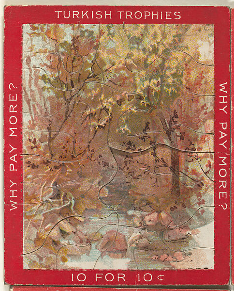 Autumnal Landscape, from the Jigsaw Puzzle Pictures series (T76) issued by Turkish Trophies Cigarettes, Issued by Turkish Trophies Cigarettes, Commercial color lithograph 