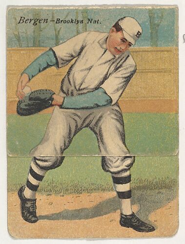 Bergen, Brooklyn, National League, from the Mecca Double Folder series (T201)