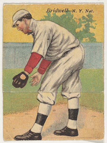 Bridwell, New York, National League, from the Mecca Double Folder series (T201), Issued by Mecca Cigarettes (American), Commercial color lithograph