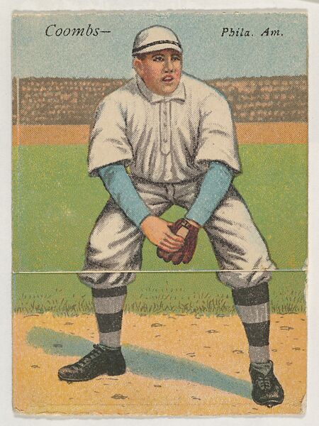 Coombs, Philadelphia, American League, from the Mecca Double Folder series (T201), Issued by Mecca Cigarettes (American), Commercial color lithograph 