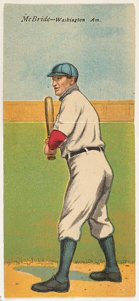 McBride, Washington, American League, from the Mecca Double Folder series (T201), Issued by Mecca Cigarettes (American), Commercial color lithograph 