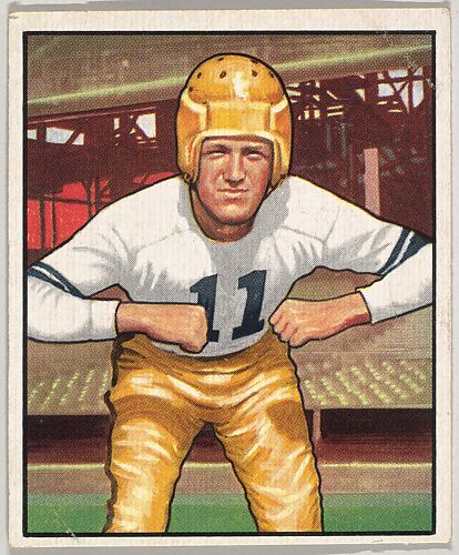 Issued by Bowman Gum Company, Card Number 92, Garrard Ramsey, Right Guard, Chicago  Cardinals, from the Bowman Football series (R407-2) issued by Bowman Gum