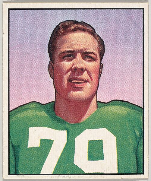 Card Number 94, Vic Sears, Tackle, Philadelphia Eagles, from the Bowman Football series (R407-2) issued by Bowman Gum, Issued by Bowman Gum Company, Commercial color lithograph 