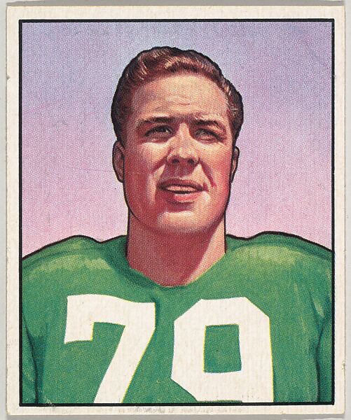 Issued by Bowman Gum Company, Card Number 94, Vic Sears, Tackle, Philadelphia  Eagles, from the Bowman Football series (R407-2) issued by Bowman Gum