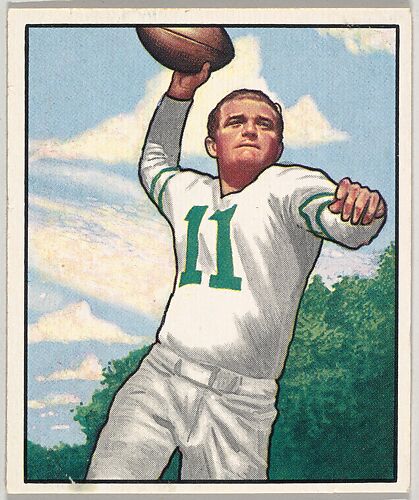 Card Number 95, Tommy Thompson, Quarterback, Philadelphia Eagles, from the Bowman Football series (R407-2) issued by Bowman Gum